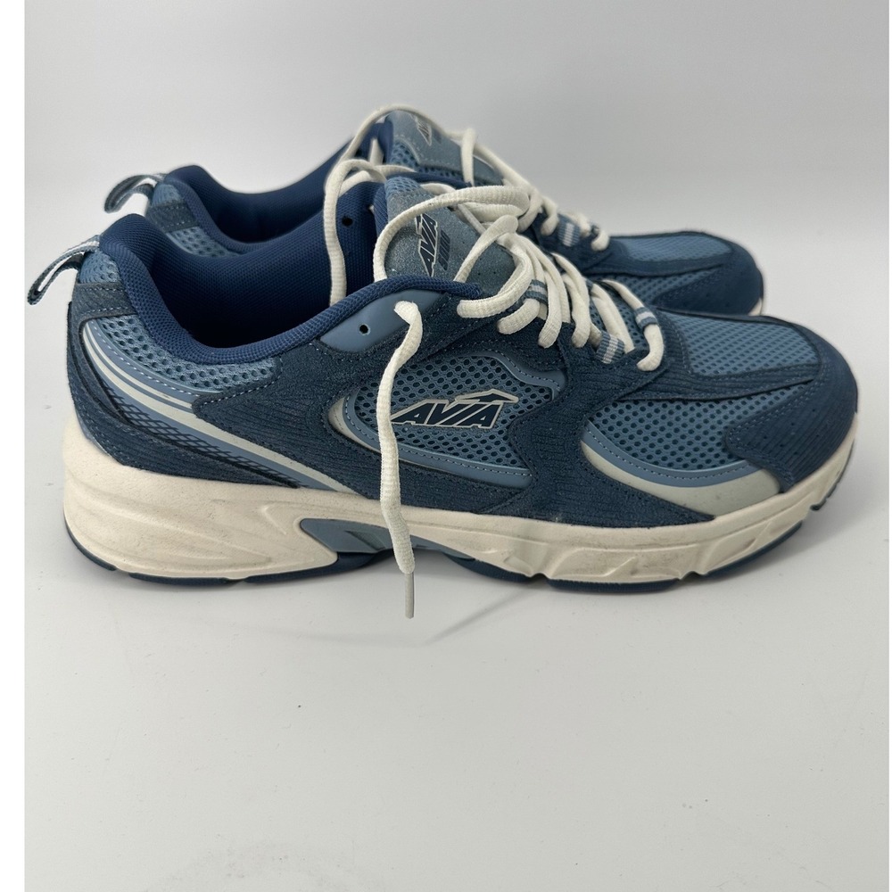Avia 5000 Mens Blue Leather Mesh Athletic Sneakers MNAV25GX014EL Size 12